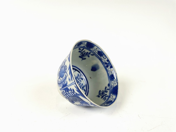 古玩陶瓷清光緒·青花魚蝦蟹茶圓拍賣,當前價格99元