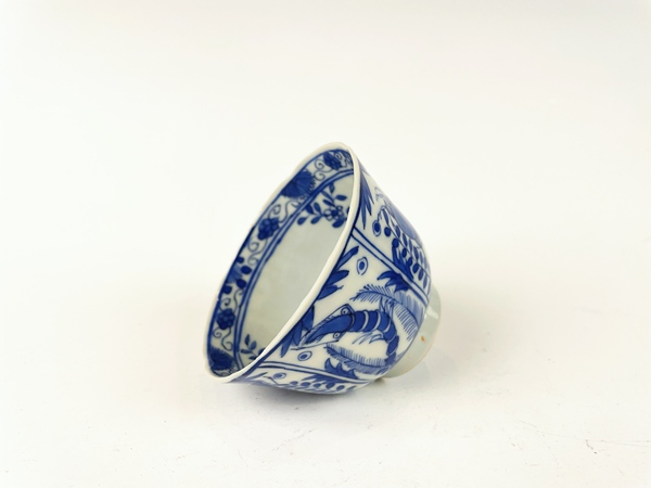 古玩陶瓷清光緒·青花魚蝦蟹茶圓拍賣,當前價格99元