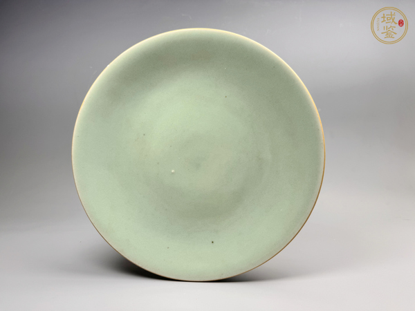 古玩清嘉慶·青釉大盤真品鑒賞圖
