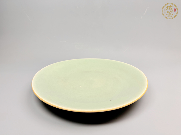 古玩陶瓷清嘉慶·青釉大盤真品鑒賞圖