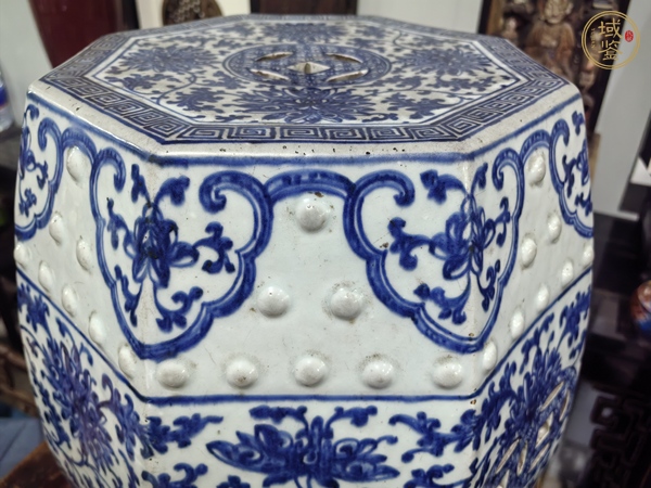 古玩陶瓷青花繡蹲真品鑒賞圖