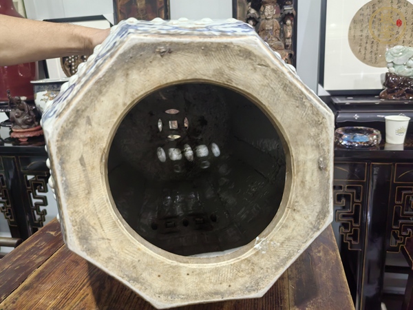 古玩陶瓷青花繡蹲真品鑒賞圖