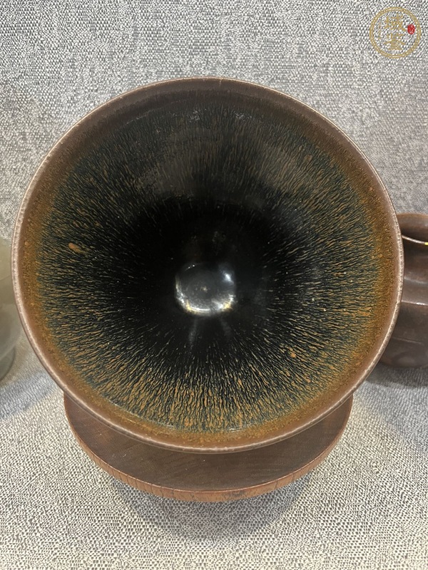 古玩陶瓷兔毫窯變建盞真品鑒賞圖