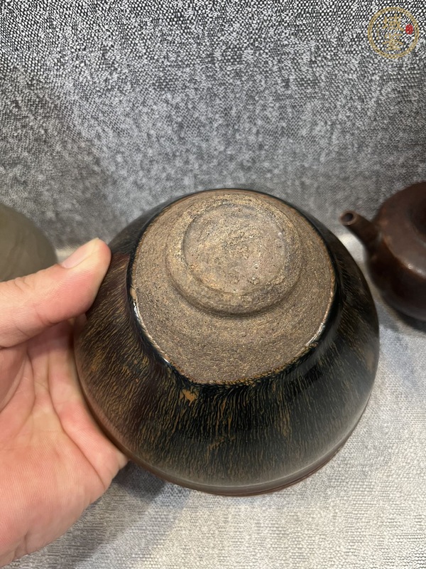 古玩陶瓷兔毫窯變建盞真品鑒賞圖
