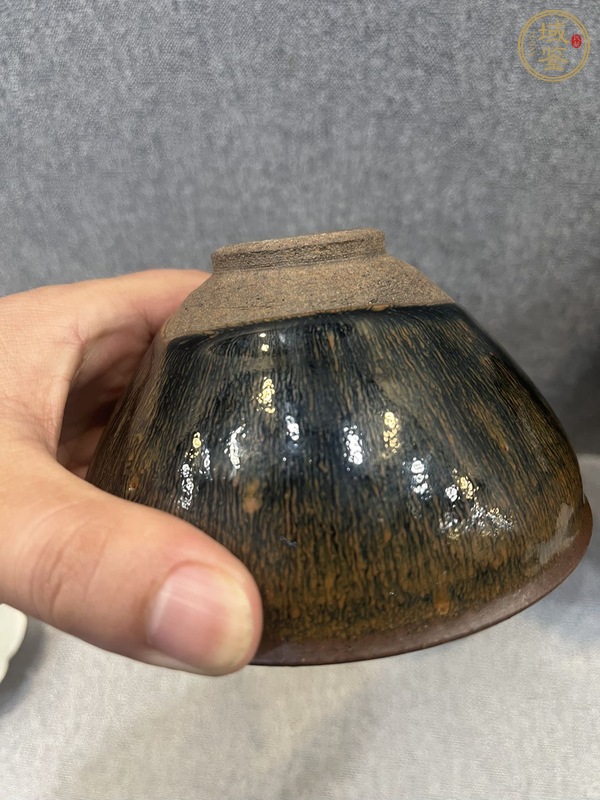 古玩陶瓷兔毫窯變建盞真品鑒賞圖