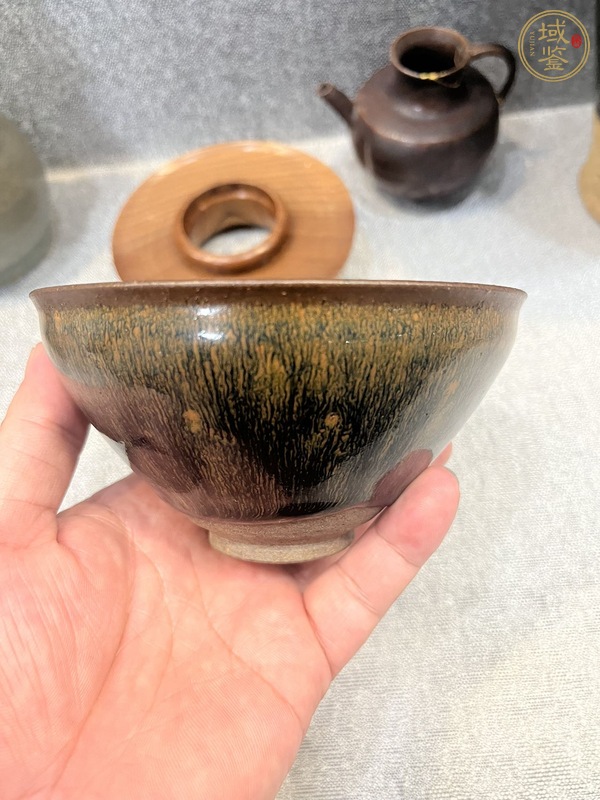 古玩陶瓷兔毫窯變建盞真品鑒賞圖