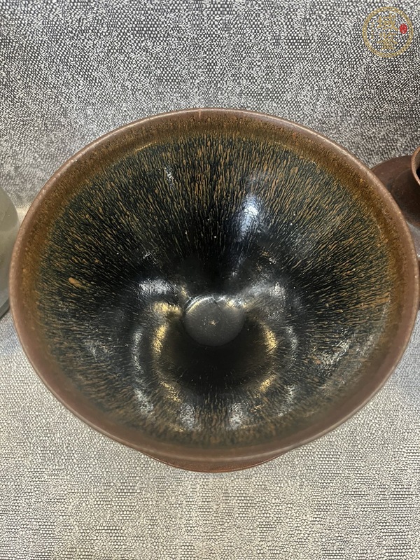 古玩陶瓷兔毫窯變建盞真品鑒賞圖