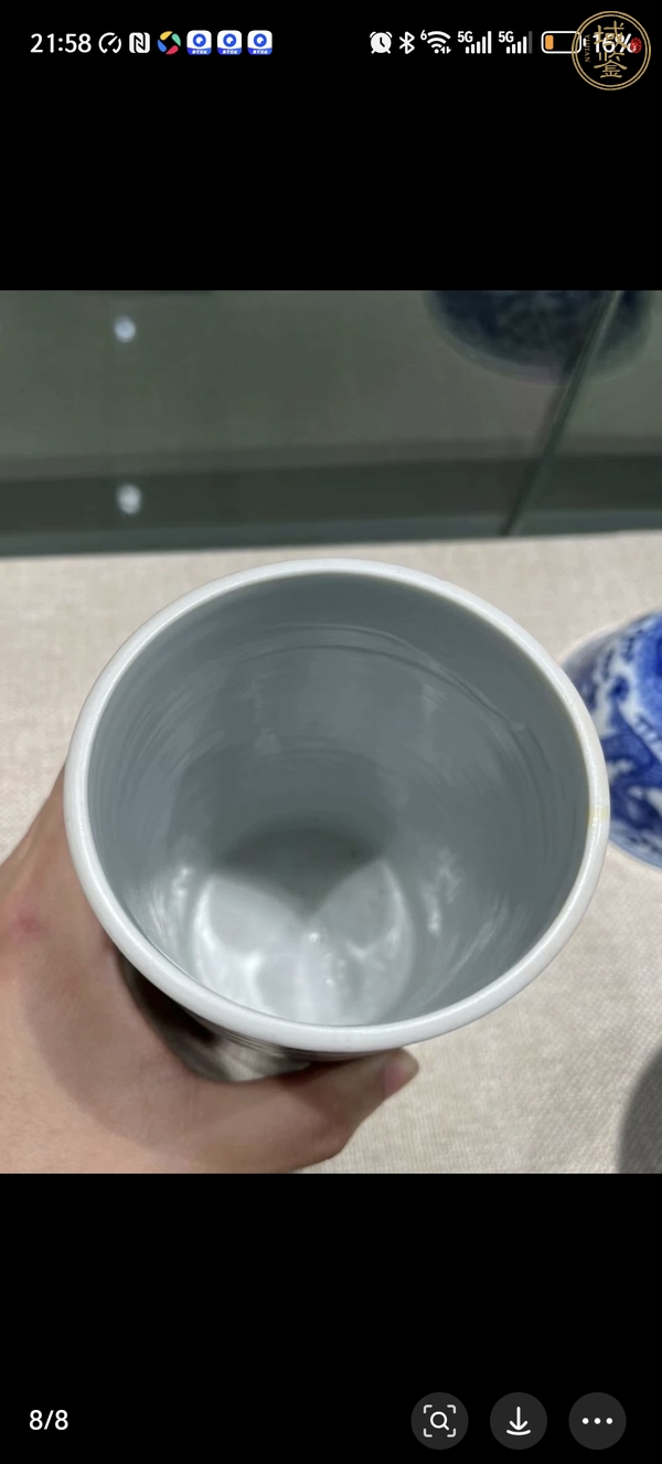 古玩陶瓷青花筆筒真品鑒賞圖