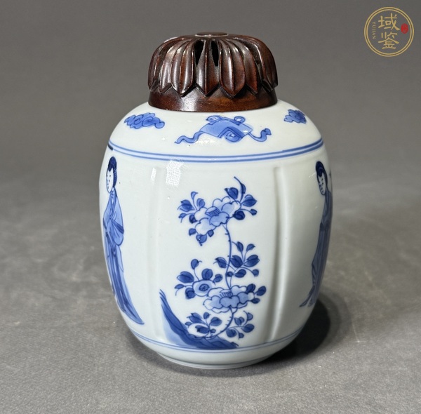 古玩陶瓷康熙青花罐真品鑒賞圖