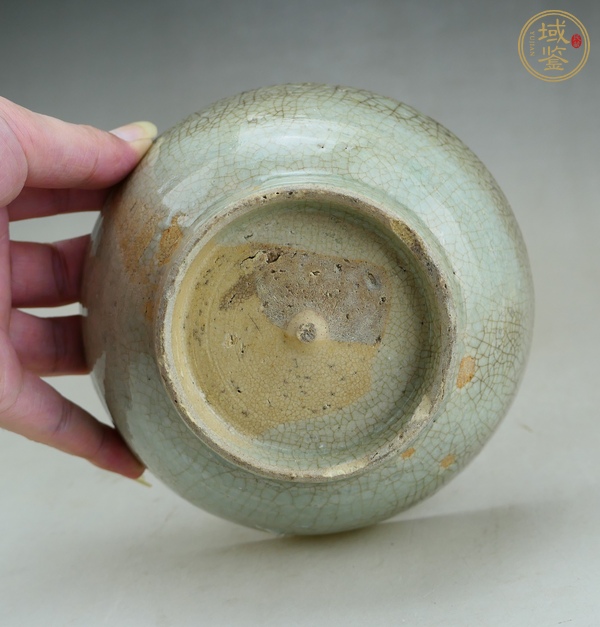 古玩陶瓷哥釉高足碗真品鑒賞圖