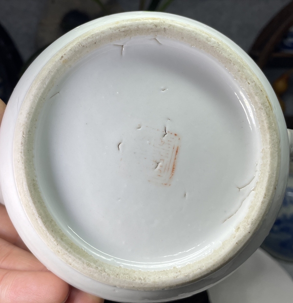 古玩陶瓷民國-淺絳彩山水人物紋茶壺拍賣，當前價格1369元
