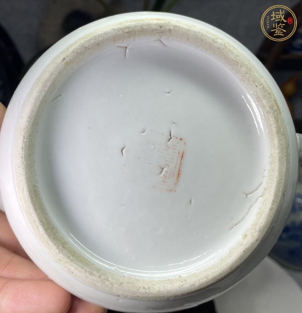 古玩陶瓷淺絳彩山水人物紋茶壺真品鑒賞圖