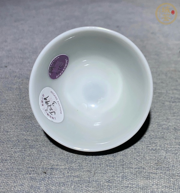 古玩陶瓷日本江戶青花云鶴紋茶杯真品鑒賞圖