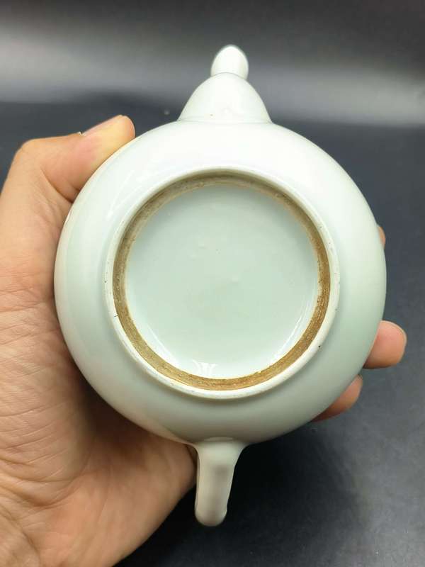 古玩陶瓷民國粉彩嬰戲圖茶壺拍賣,當前價格600元
