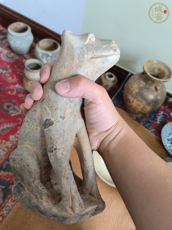 古玩陶瓷兩晉看門狗真品鑒賞圖