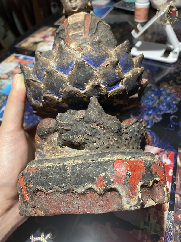 古玩雜項木雕觀音真品鑒賞圖