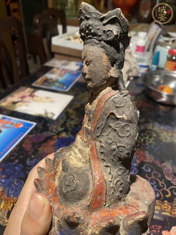 古玩雜項木雕觀音真品鑒賞圖