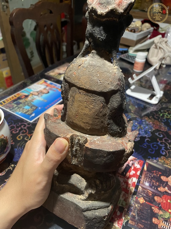 古玩雜項木雕觀音真品鑒賞圖
