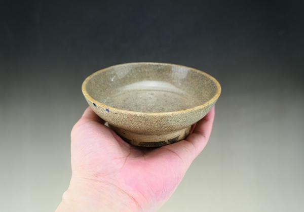 古玩陶瓷元末明初.哥釉水洗（文房雅器）拍賣，當前價格37元