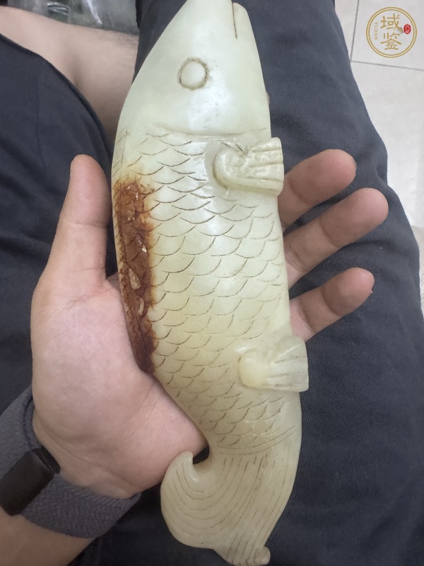 古玩陶瓷岫巖玉鱖魚擺件真品鑒賞圖