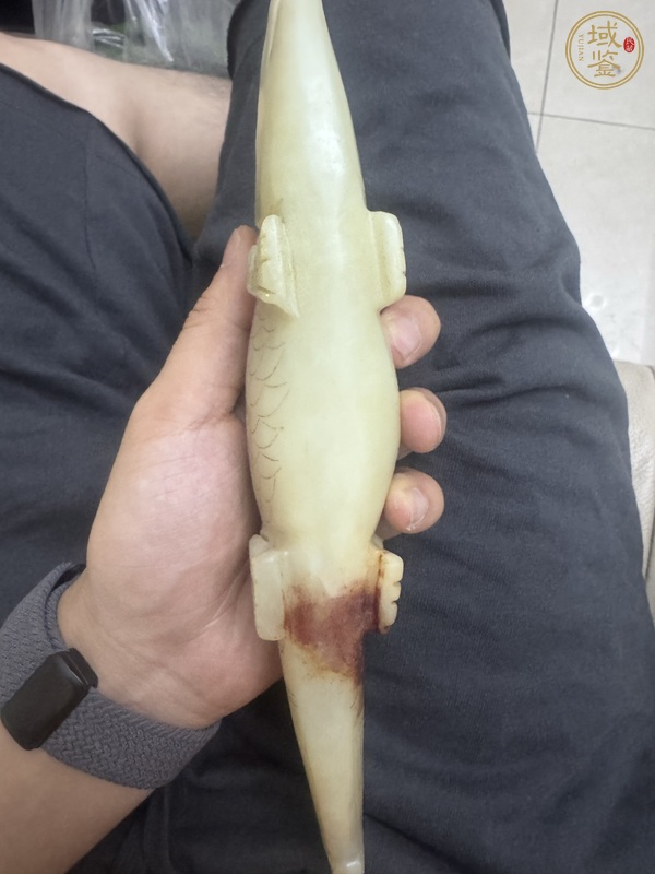 古玩陶瓷岫巖玉鱖魚擺件真品鑒賞圖