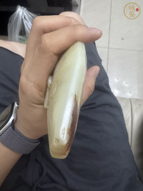 古玩陶瓷岫巖玉鱖魚擺件真品鑒賞圖