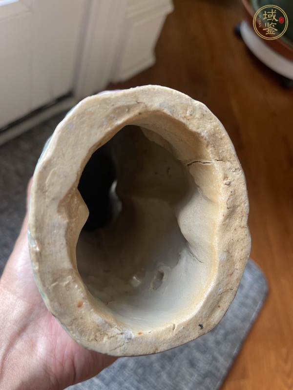 古玩陶瓷粉彩鳳凰塑像真品鑒賞圖