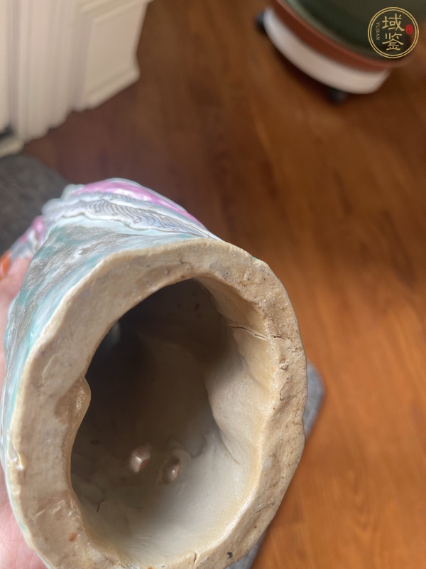 古玩陶瓷粉彩鳳凰塑像真品鑒賞圖