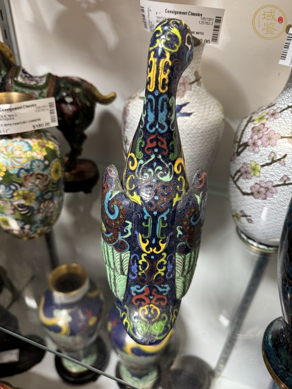 古玩雜項景泰藍鴨子擺件真品鑒賞圖