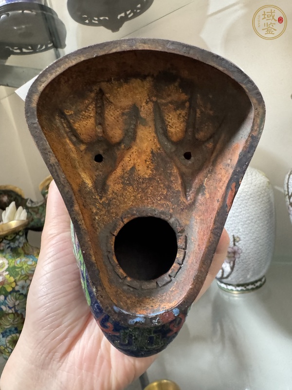 古玩雜項景泰藍鴨子擺件真品鑒賞圖