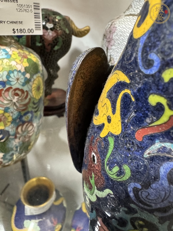 古玩雜項景泰藍鴨子擺件真品鑒賞圖