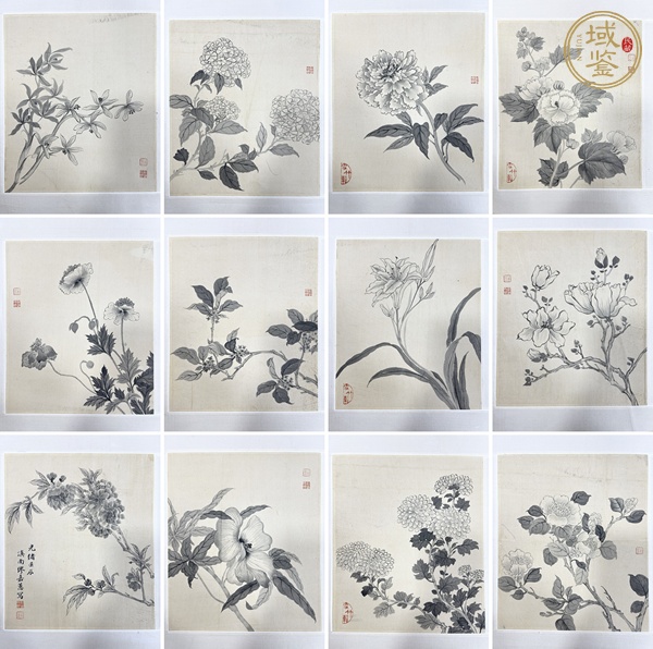 古玩字畫繆嘉惠花卉冊頁真品鑒賞圖
