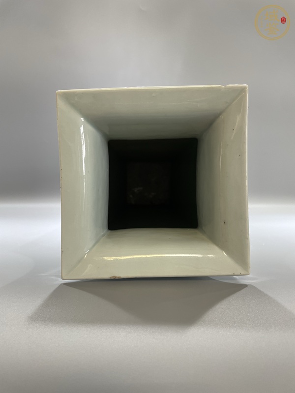 古玩陶瓷清道光 極品青花無雙譜四方瓶真品鑒賞圖