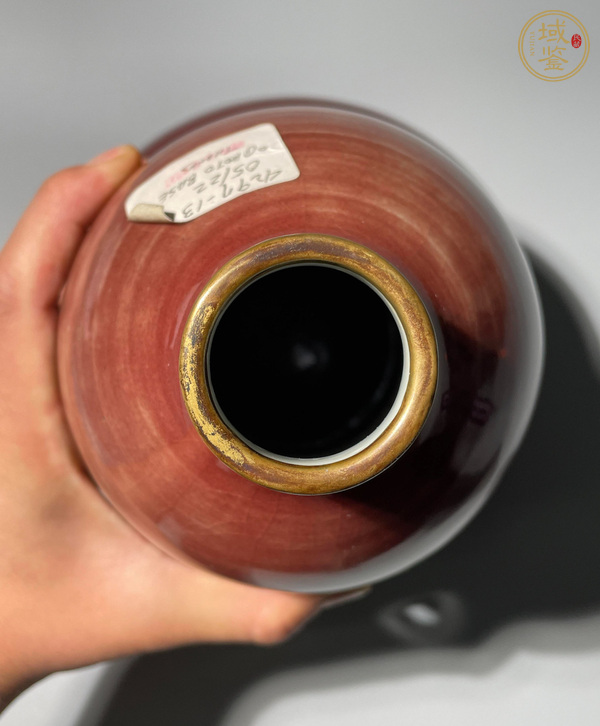古玩陶瓷紅釉葫蘆瓶真品鑒賞圖