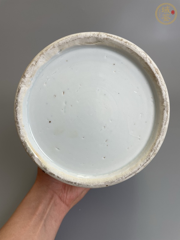 古玩陶瓷清乾隆 青花四季花卉紋雙耳盤(pán)口瓶真品鑒賞圖