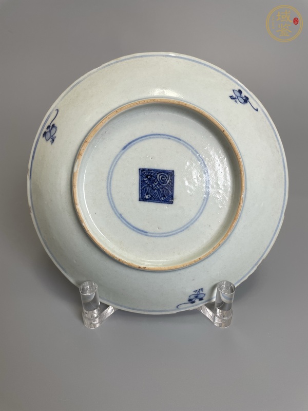 古玩陶瓷清雍正 青花福壽三多紋盤真品鑒賞圖
