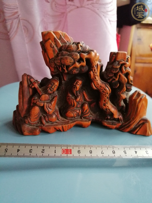 古玩雜項黃楊木雕山子真品鑒賞圖