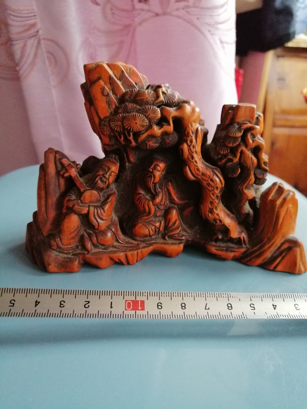 古玩雜項黃楊木雕山子拍賣，當前價格18888元