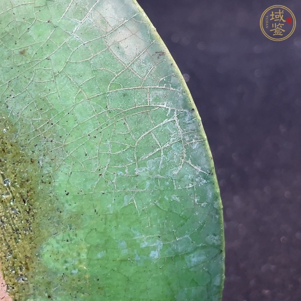 古玩陶瓷遼綠釉印花盤(pán)真品鑒賞圖