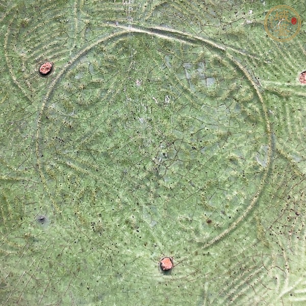 古玩陶瓷遼綠釉印花盤(pán)真品鑒賞圖