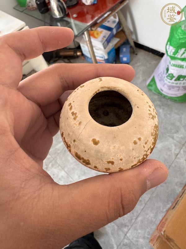 古玩陶瓷唐代黃釉水盂真品鑒賞圖