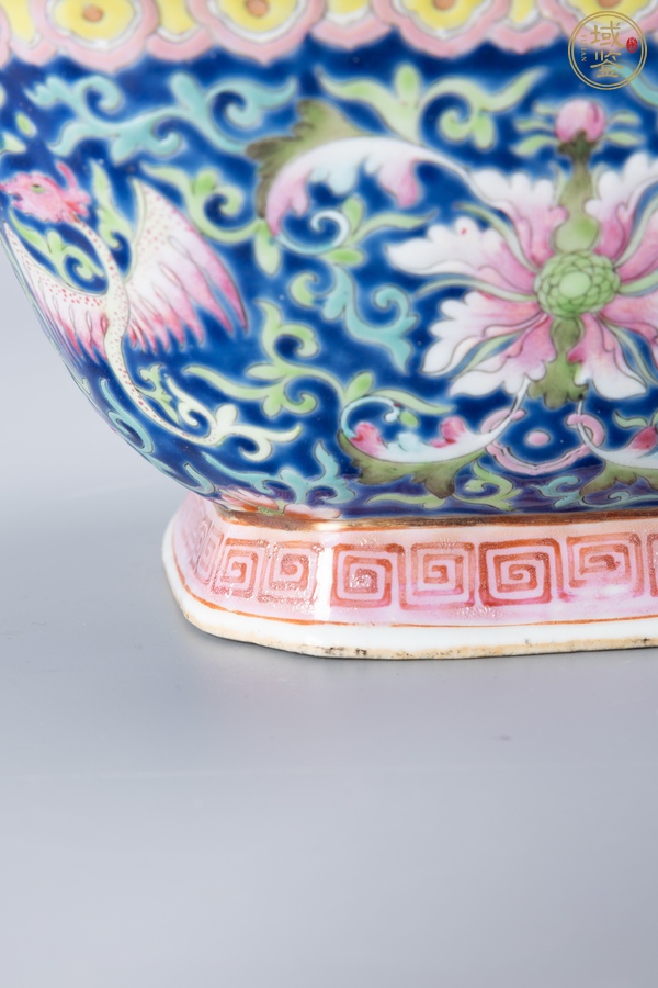 古玩陶瓷晚清細路粉彩高足碗真品鑒賞圖