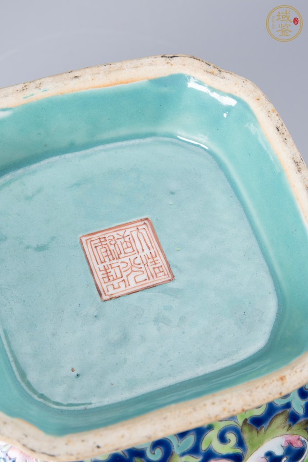 古玩陶瓷晚清細路粉彩高足碗真品鑒賞圖