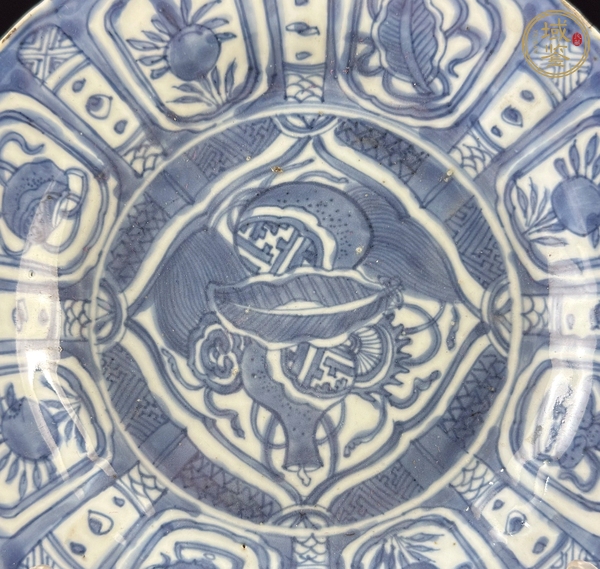 古玩陶瓷克拉克青花盤真品鑒賞圖