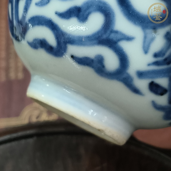 古玩陶瓷青花花間壽字杯，疑似復窯真品鑒賞圖
