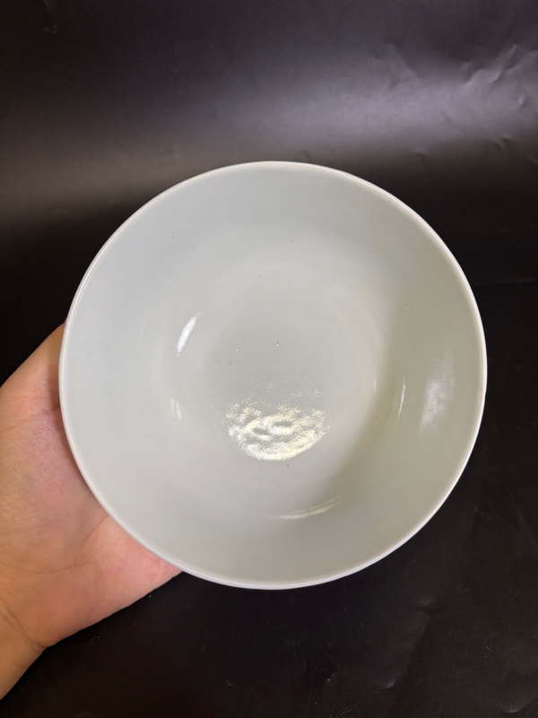 古玩陶瓷清道咸  青花“內府款”竹林七賢臥足茶碗拍賣，當前價格2500元