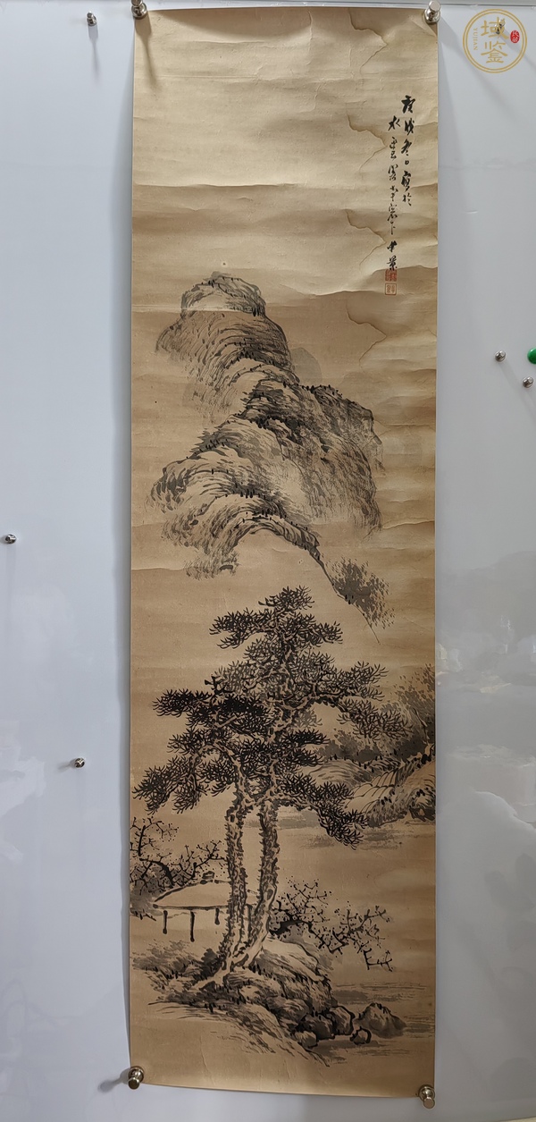古玩清晚期山水真品鑒賞圖