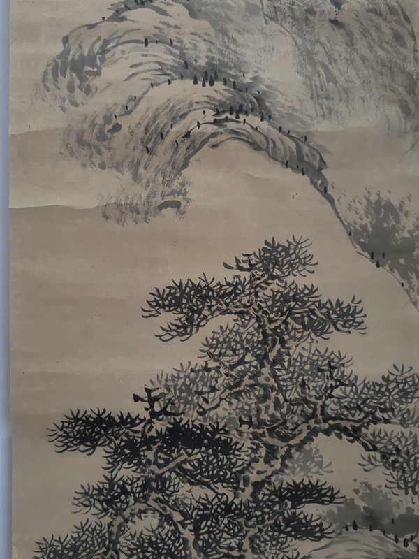 古玩字畫清晚期山水拍賣,當前價格200元