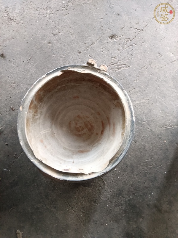 古玩灰陶鼎真品鑒賞圖