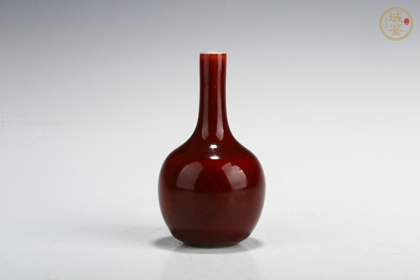 古玩清中晚·紅釉小瓶真品鑒賞圖